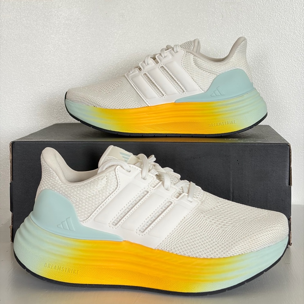 Adidas Ultradream Bold Running Shoes - Cloud White/Yellow Gradient - Women's 6.5